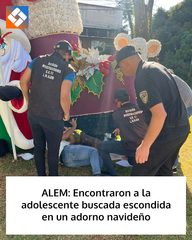 ALEM: Encontraron a la adolescente buscada escondida en un adorno navideño