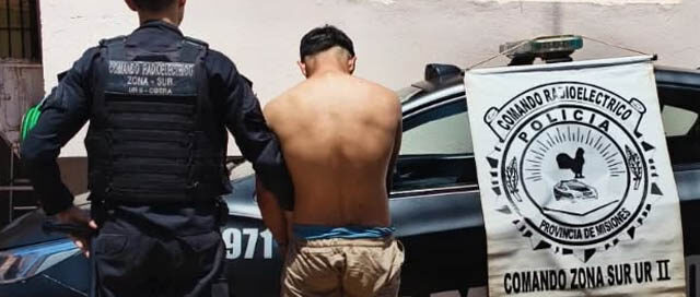 OBERÁ: Detienen a un joven que intentó agredir a su familia en plena vía pública