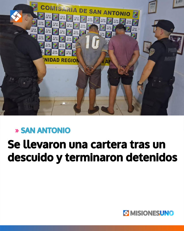 SAN ANTONIO: Se llevaron una cartera tras un descuido y terminaron detenidos