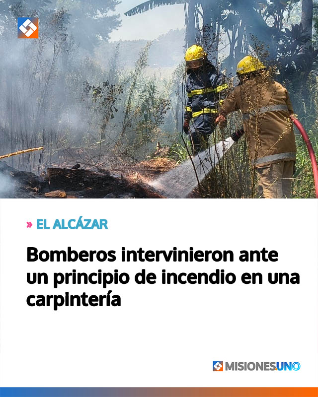 Bomberos intervinieron ante un principio de incendio en una carpintería