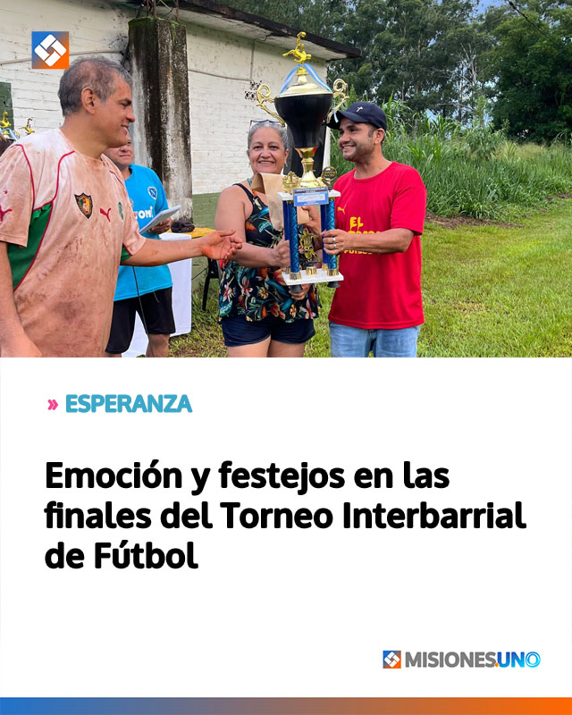 Emoción y festejos en las finales del Torneo Interbarrial de Fútbol
