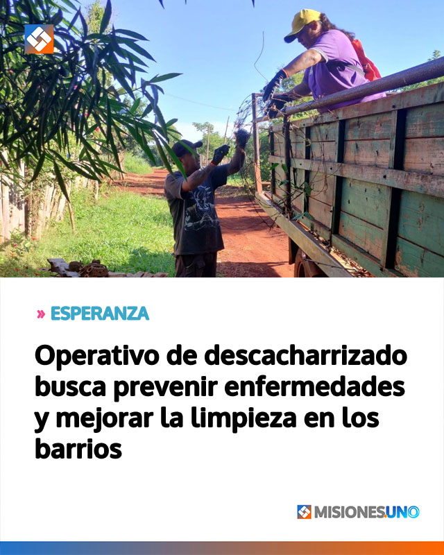 Operativo de descacharrizado busca prevenir enfermedades y mejorar la limpieza en los barrios