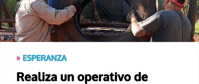 Realiza un operativo de descacharrizado en el barrio Helvecia