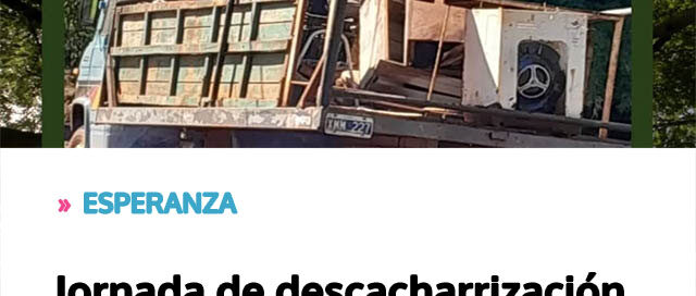 Jornada de descacharrización se extenderá durante cinco días en distintos barrios