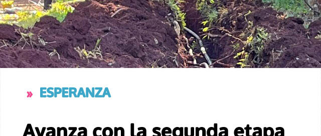 Avanza con la segunda etapa de la obra de red de agua potable en el barrio San José