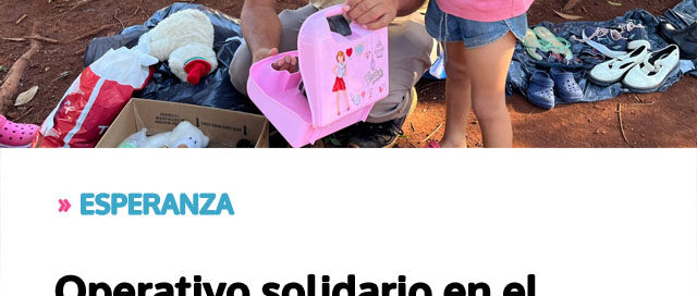 Operativo solidario en el Barrio San José: entregaron ropa y calzado a niños en el marco de las obras de agua potable