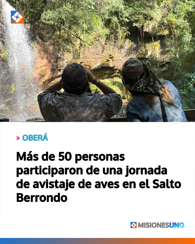 Más de 50 personas participaron de una jornada de avistaje de aves en el Salto Berrondo