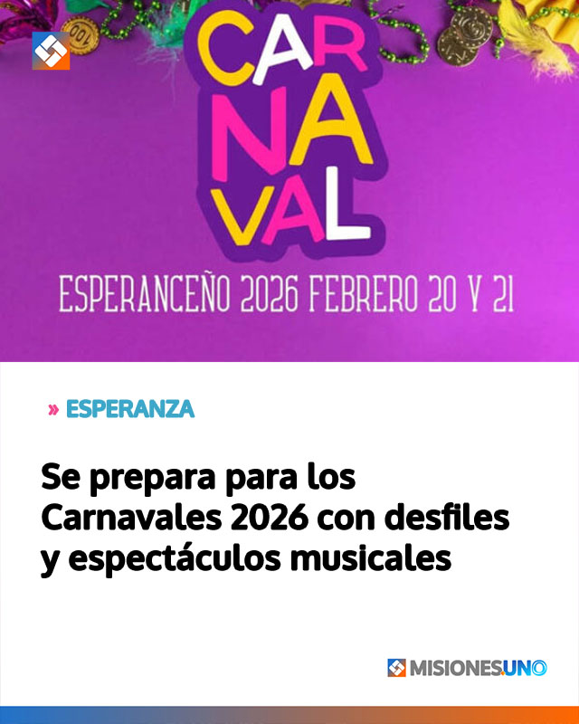 Se prepara para los Carnavales 2026 con desfiles y espectáculos musicales
