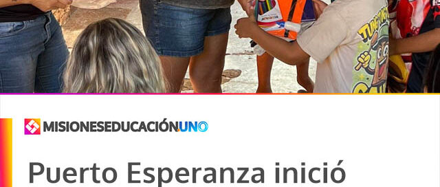 Puerto Esperanza inició el ciclo lectivo 2026 con entrega de útiles escolares a las familias