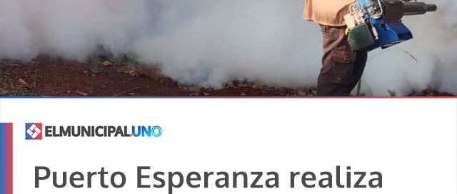 Puerto Esperanza realiza fumigaciones preventivas en las escuelas