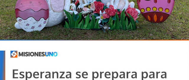 Esperanza se prepara para Pascua con una destacada ornamentación en espacios públicos