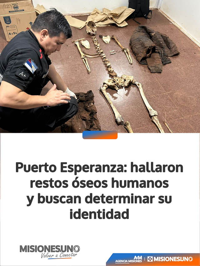 Puerto Esperanza: hallaron restos óseos humanos y buscan determinar su identidad Puerto Esperanza: hallaron restos óseos humanos y buscan determinar su identidad