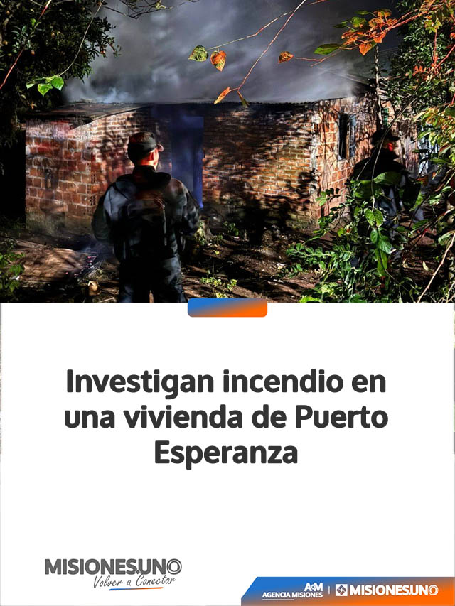Investigan incendio en una vivienda de Puerto Esperanza